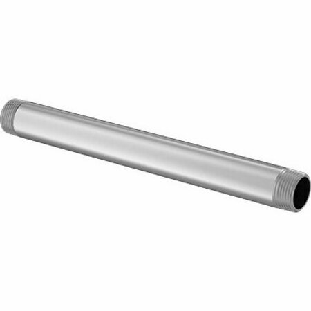 BSC PREFERRED Standard-Wall 316/316L Stainless Steel Threaded Pipe Threaded on Both Ends 1 BSPT x 1 NPT 12 Long 5470N232